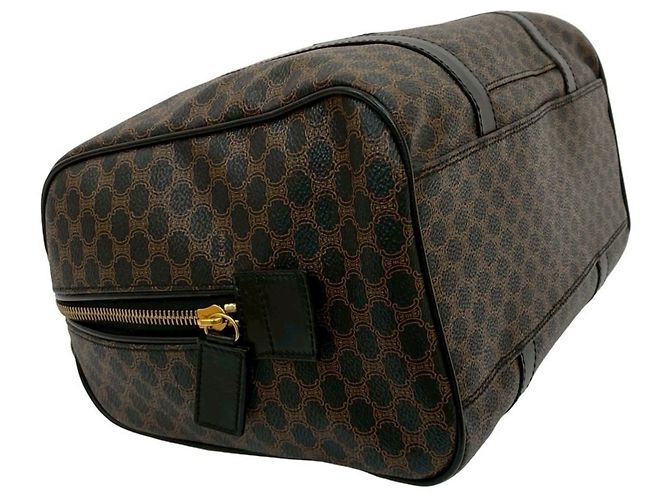Céline Borsa in pelle Blason Triomphe Macadam di CELINE Marrone Nero - vista 7
