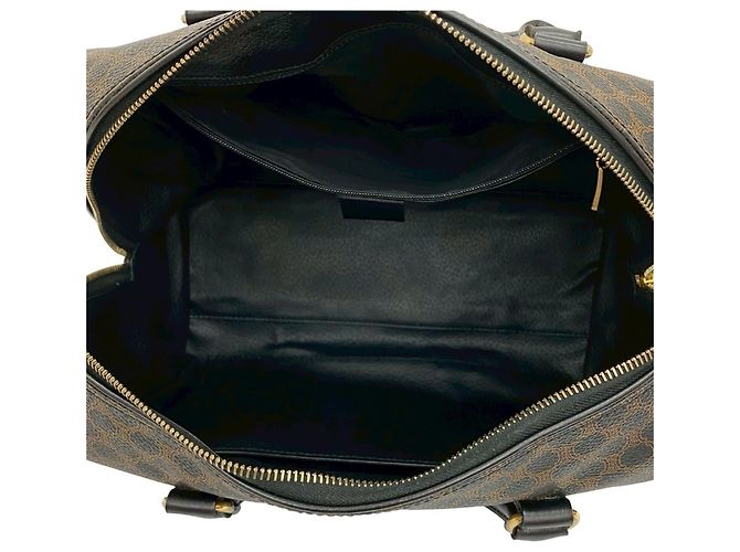 Céline Borsa in pelle Blason Triomphe Macadam di CELINE Marrone Nero - vista 9