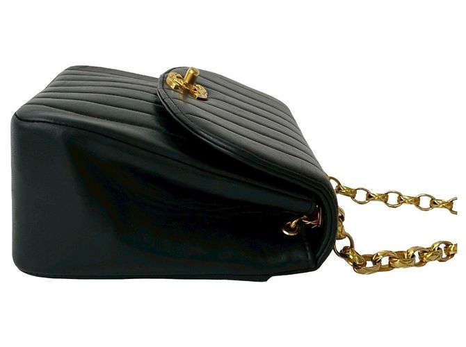 Borsa a Spalla in Pelle di Agnello Coco di Chanel Nero - vista 6