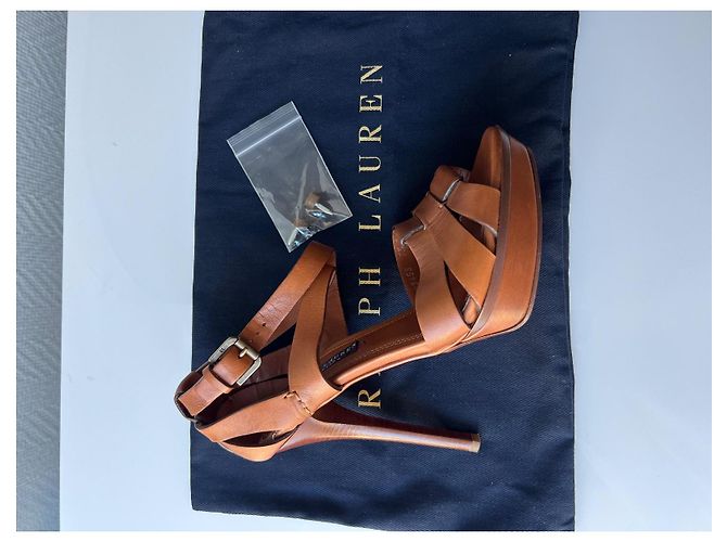 Ralph Lauren Collection Ralph Lauren offene Pumps High-End-Kollektion Kamel - Ansicht 10