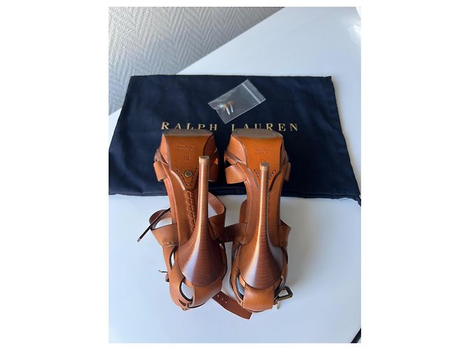 Ralph Lauren Collection Ralph Lauren offene Pumps High-End-Kollektion Kamel - Ansicht 2