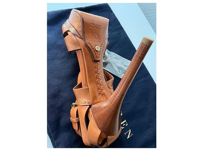 Ralph Lauren Collection Ralph Lauren offene Pumps High-End-Kollektion Kamel - Ansicht 9