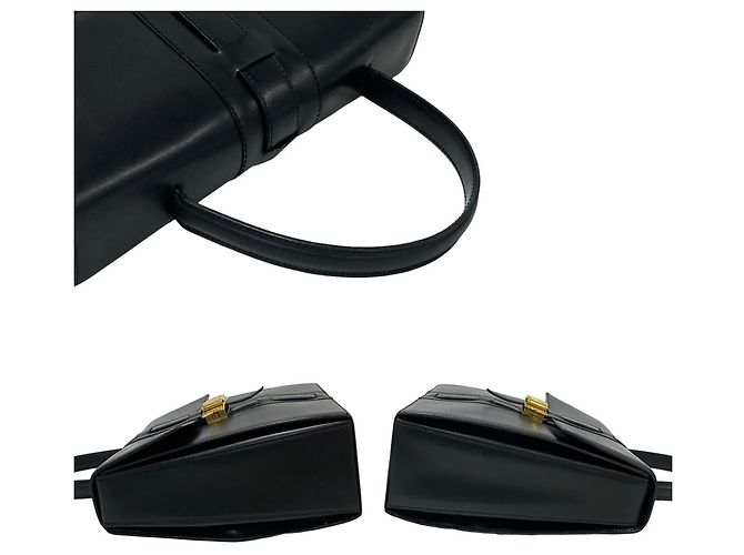 Céline Bolso tote de cuero negro Celine - vista 5
