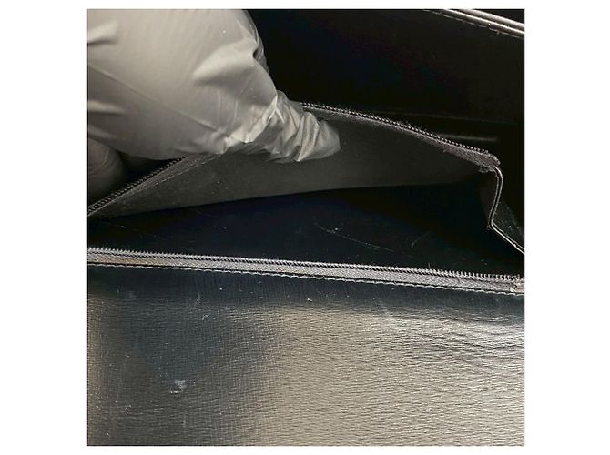 Céline Borsa semi-spalla in pelle Horseshoe di Celine Nero - vista 10