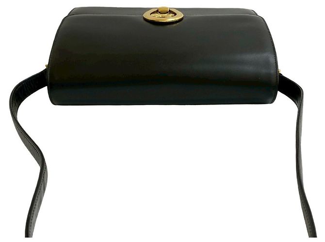 Céline Borsa semi-spalla in pelle Horseshoe di Celine Nero - vista 4