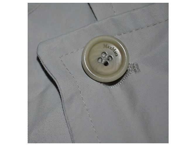 Trench Max Mara in misto cotone grigio - vista 2