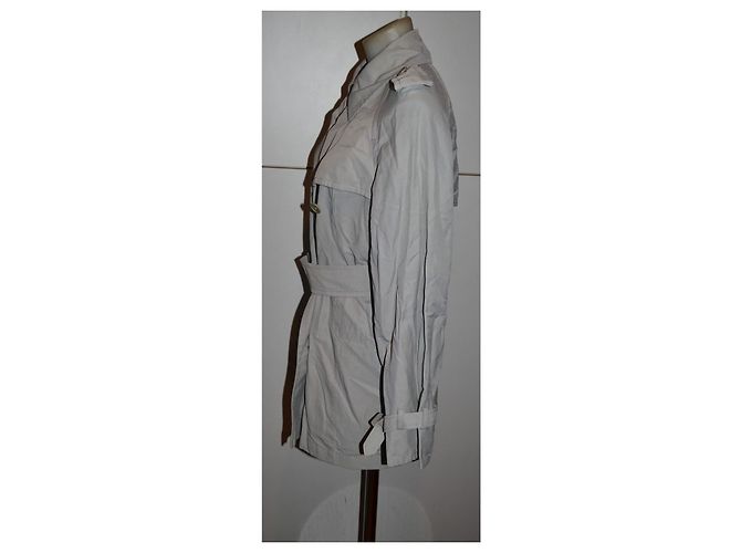 Trench Max Mara in misto cotone grigio - vista 3