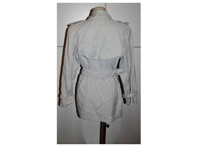Trench Max Mara in misto cotone grigio - vista 4