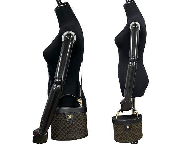 Triomphe Céline Borsa a Spalla Celine Macadam Blason 2 in 1 Marrone Nero - vista 2
