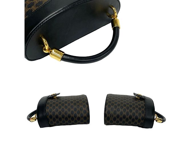 Triomphe Céline Borsa a Spalla Celine Macadam Blason 2 in 1 Marrone Nero - vista 5