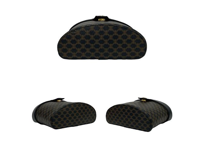 Triomphe Céline Borsa a Spalla Celine Macadam Blason 2 in 1 Marrone Nero - vista 6