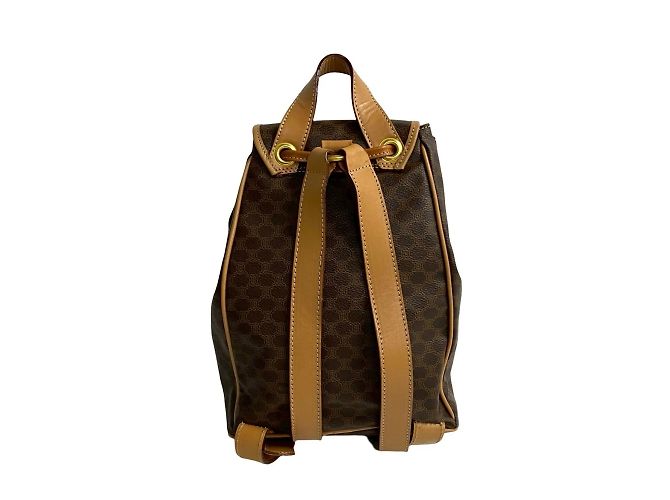 Céline Celine Macadam Blason Triomphe Print Leather Backpack Brown - view 4