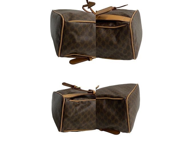 Céline Celine Macadam Blason Triomphe Print Leather Backpack Brown - view 7