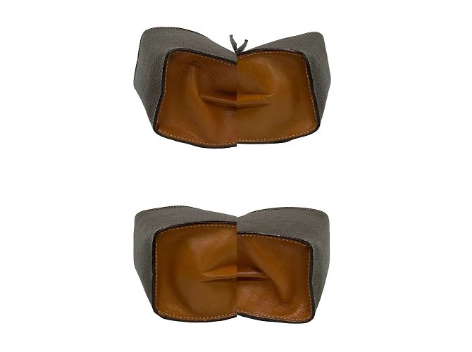 Céline Mini borsa in pelle con hardware Celine Macadam Blason Marrone - vista 7
