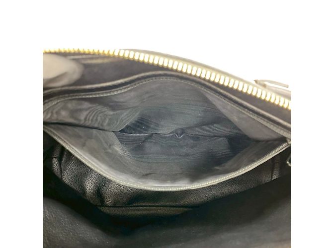 Céline Bolsa de couro com logo padrão Macadam Blason da CELINE / Bolsa Boston Marrom Preto - vista 10
