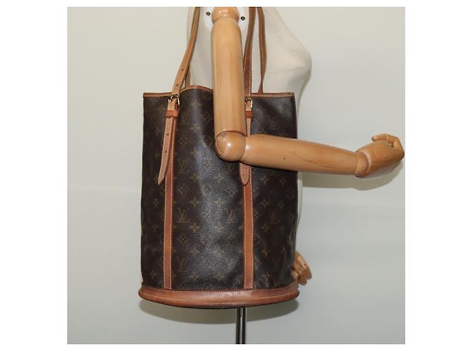 LOUIS VUITTON Borsa a Spalla Monogram Bucket GM M42236 LV Auth 52335 Monogramma - vista 23