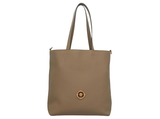 Versace Borsa Tote in Pelle Beige Oro Auth am8882 D'oro - vista 13