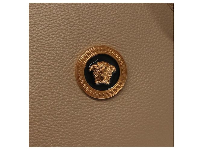 Versace Borsa Tote in Pelle Beige Oro Auth am8882 D'oro - vista 17