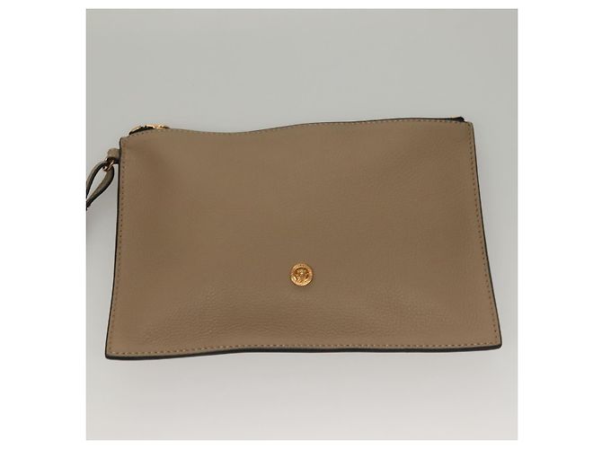 Versace Borsa Tote in Pelle Beige Oro Auth am8882 D'oro - vista 21