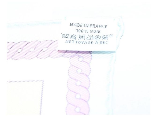 Hermès HERMES Sciarpa Carré 90 "LA BERLINE BAYADERE" Sete Azzurro Chiaro Auth 135933 Blu chiaro - vista 11