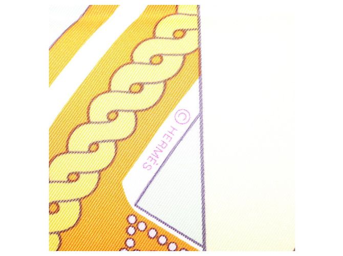 Hermès HERMES Sciarpa Carré 90 "LA BERLINE BAYADERE" Sete Azzurro Chiaro Auth 135933 Blu chiaro - vista 14