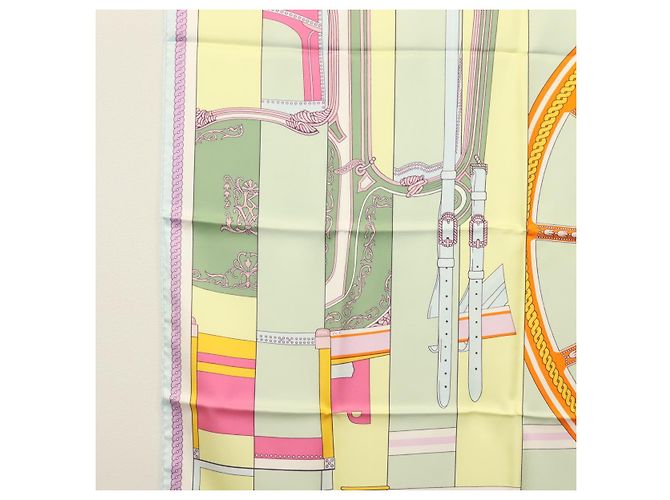 Hermès HERMES Sciarpa Carré 90 "LA BERLINE BAYADERE" Sete Azzurro Chiaro Auth 135933 Blu chiaro - vista 5