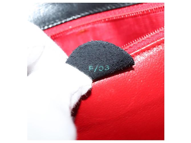 Céline Borsa a mano CELINE in pelle 2 in 1 nera e oro Auth sw1250 Nero D'oro - vista 12