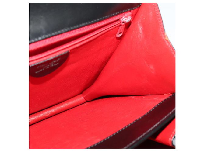 Céline Borsa a mano CELINE in pelle 2 in 1 nera e oro Auth sw1250 Nero D'oro - vista 22