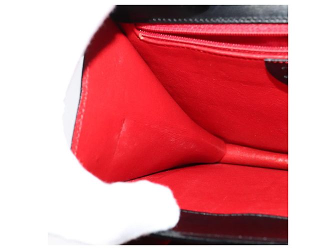 Céline Borsa a mano CELINE in pelle 2 in 1 nera e oro Auth sw1250 Nero D'oro - vista 23