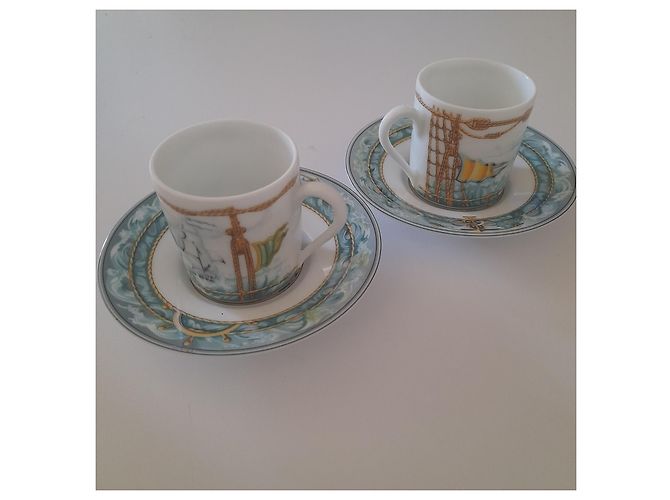 Tasses Haubans et soucoupes Bourrasque Hermès Multicolore - vue 2