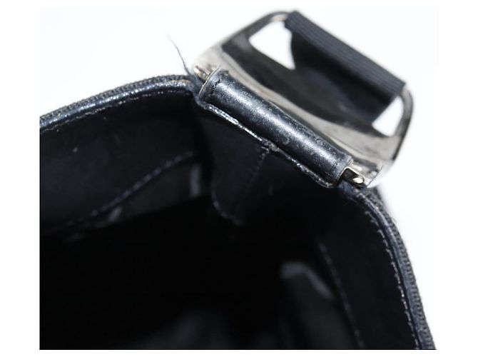 Borsa a Spalla Vala in Tela Nera e Argento di Salvatore Ferragamo Auth bs27291 Nero - vista 10