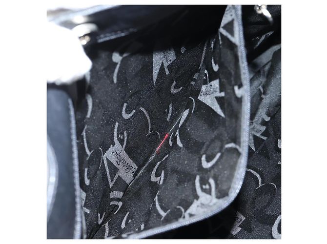 Borsa a Spalla Vala in Tela Nera e Argento di Salvatore Ferragamo Auth bs27291 Nero - vista 20