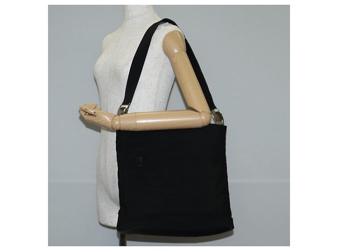 Borsa a Spalla Vala in Tela Nera e Argento di Salvatore Ferragamo Auth bs27291 Nero - vista 21