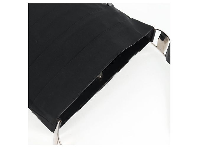 Borsa a Spalla Vala in Tela Nera e Argento di Salvatore Ferragamo Auth bs27291 Nero - vista 6