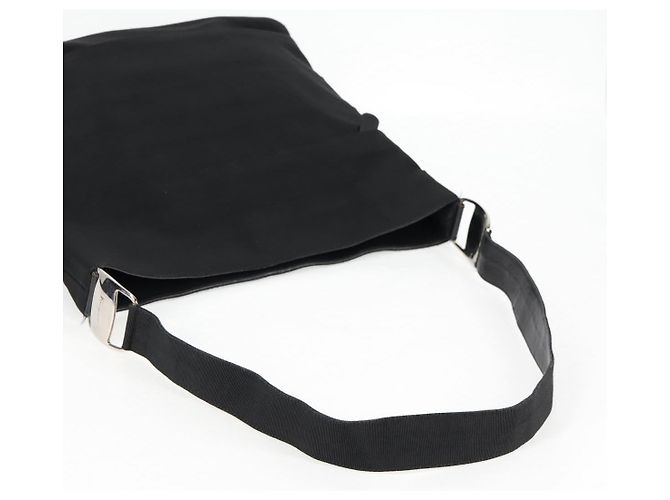 Borsa a Spalla Vala in Tela Nera e Argento di Salvatore Ferragamo Auth bs27291 Nero - vista 7