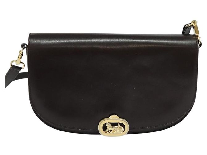 Céline Borsa a Spalla CELINE in Pelle Marrone Oro Auth ep10103 D'oro - vista 13