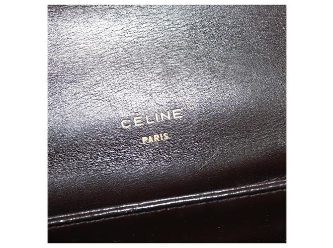 Céline Borsa a Spalla CELINE in Pelle Marrone Oro Auth ep10103 D'oro - vista 19