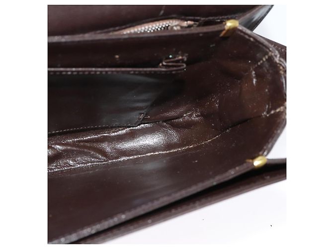 Céline Borsa a Spalla CELINE in Pelle Marrone Oro Auth ep10103 D'oro - vista 20