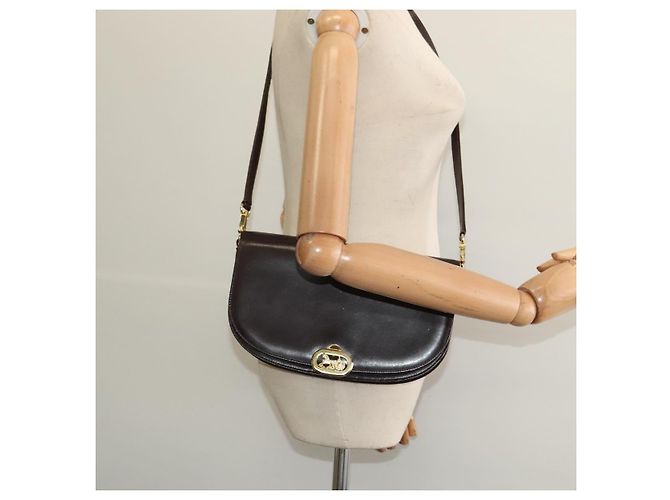 Céline Borsa a Spalla CELINE in Pelle Marrone Oro Auth ep10103 D'oro - vista 24