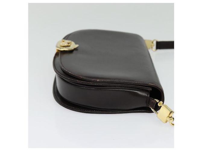 Céline Borsa a Spalla CELINE in Pelle Marrone Oro Auth ep10103 D'oro - vista 4