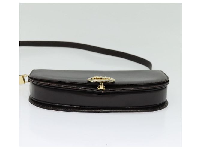 Céline Borsa a Spalla CELINE in Pelle Marrone Oro Auth ep10103 D'oro - vista 5