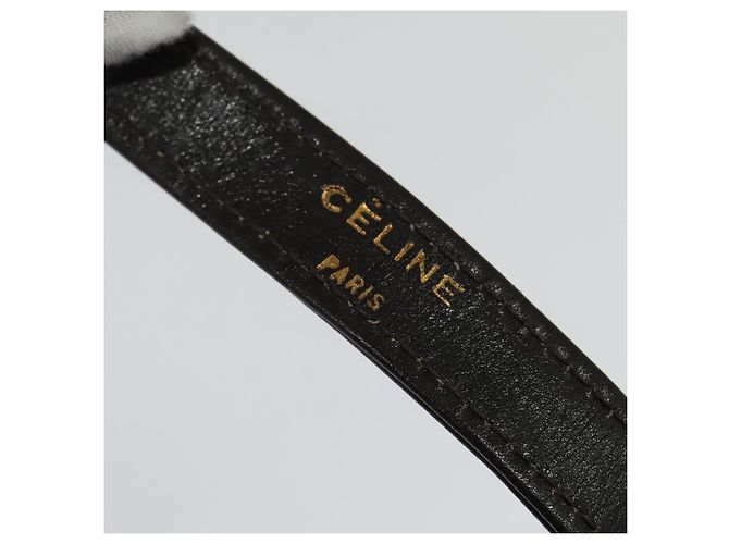 Céline Borsa a Spalla CELINE in Pelle Marrone Oro Auth ep10103 D'oro - vista 8