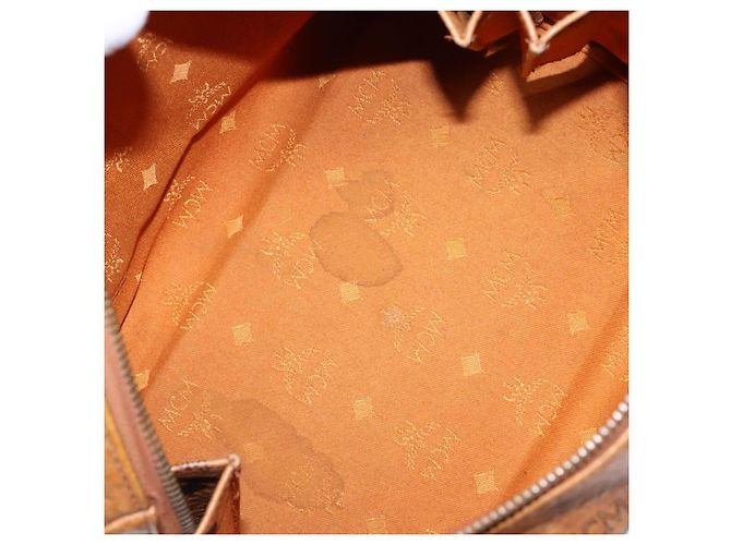 Borsa MCM Logogram Vicetos in pelle PVC marrone e oro Auth yk18983 D'oro - vista 11