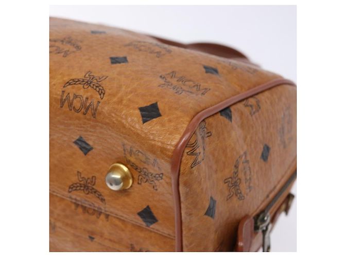 Borsa MCM Logogram Vicetos in pelle PVC marrone e oro Auth yk18983 D'oro - vista 15