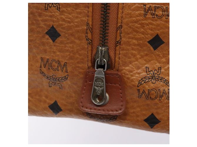 Borsa MCM Logogram Vicetos in pelle PVC marrone e oro Auth yk18983 D'oro - vista 17