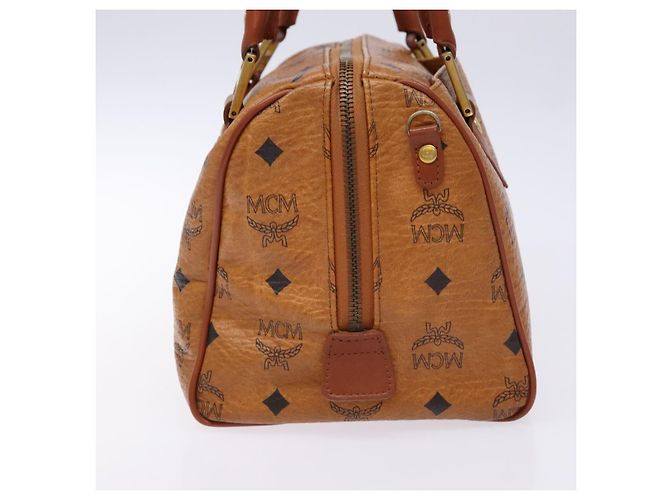 Borsa MCM Logogram Vicetos in pelle PVC marrone e oro Auth yk18983 D'oro - vista 4
