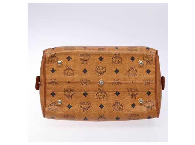 Borsa MCM Logogram Vicetos in pelle PVC marrone e oro Auth yk18983 D'oro - vista 5