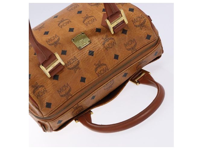 Borsa MCM Logogram Vicetos in pelle PVC marrone e oro Auth yk18983 D'oro - vista 6