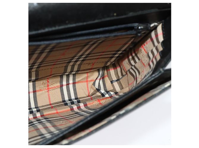 Autre Marque Borsa a Spalla Burberrys in Pelle Nera e Oro Auth ep9991 Nero D'oro - vista 17