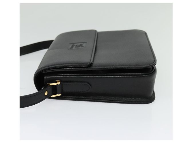 Autre Marque Borsa a Spalla Burberrys in Pelle Nera e Oro Auth ep9991 Nero D'oro - vista 3